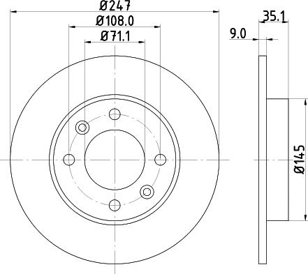 HELLA 8DD 355 124-961 - Тормозной диск unicars.by