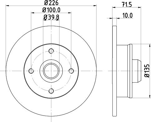 HELLA 8DD 355 124-581 - Тормозной диск unicars.by