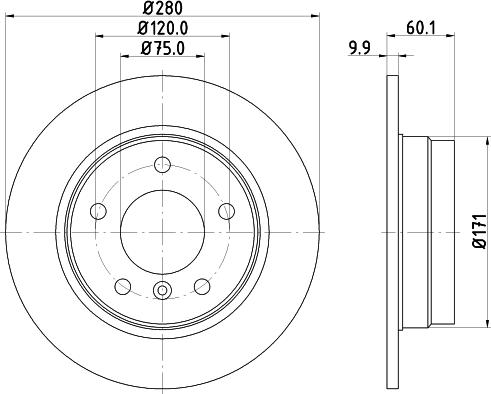 HELLA 8DD 355 124-611 - Тормозной диск unicars.by