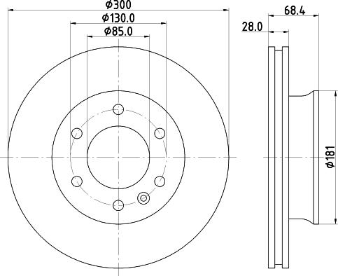 HELLA 8DD 355 124-101 - Тормозной диск unicars.by