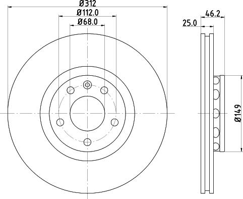 HELLA 8DD 355 124-131 - Тормозной диск unicars.by