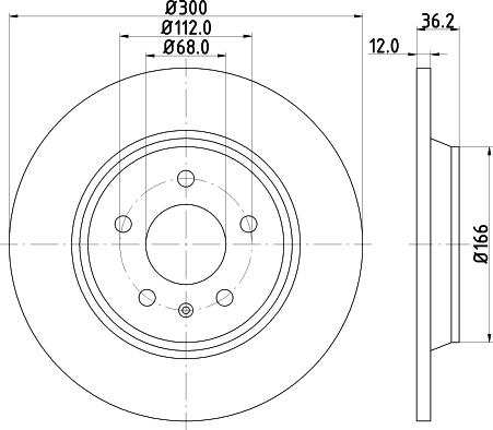 HELLA 8DD 355 124-121 - Тормозной диск unicars.by