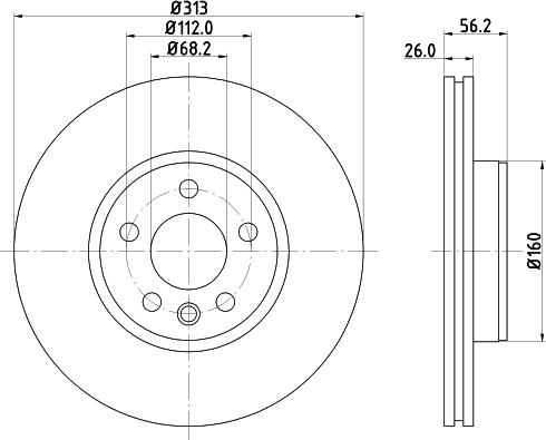 HELLA 8DD 355 124-871 - Тормозной диск unicars.by