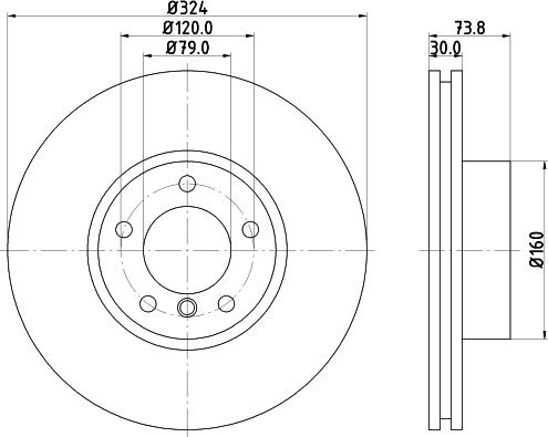 HELLA 8DD 355 124-301 - Тормозной диск unicars.by