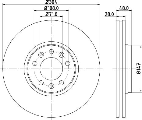 HELLA 8DD 355 124-311 - Тормозной диск unicars.by