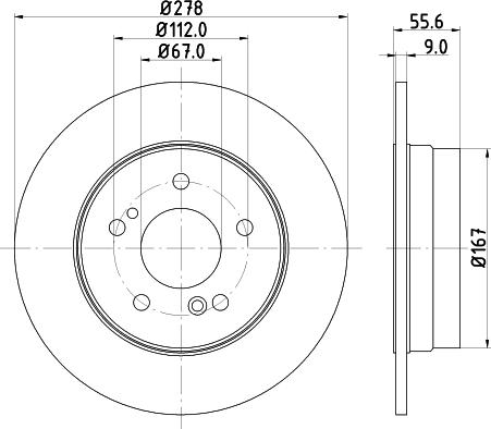 HELLA 8DD 355 124-381 - Тормозной диск unicars.by