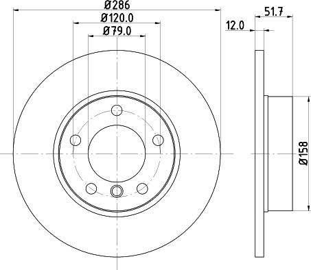 HELLA 8DD 355 124-741 - Тормозной диск unicars.by