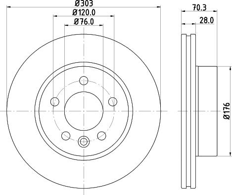 HELLA 8DD 355 125-561 - Тормозной диск unicars.by