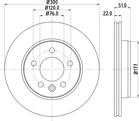 HELLA 8DD 355 125-571 - Тормозной диск unicars.by