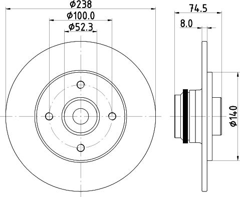 HELLA 8DD 355 125-161 - Тормозной диск unicars.by