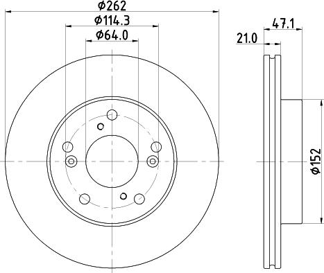 HELLA 8DD 355 126-951 - Тормозной диск unicars.by