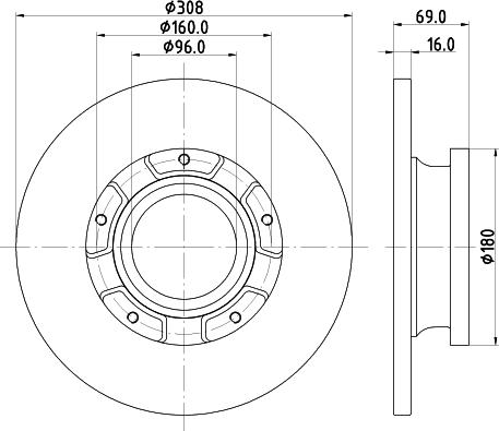 HELLA 8DD 355 126-591 - Тормозной диск unicars.by