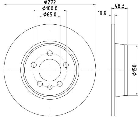 HELLA 8DD 355 126-631 - Тормозной диск unicars.by