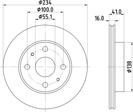 HELLA 8DD 355 126-801 - Тормозной диск unicars.by