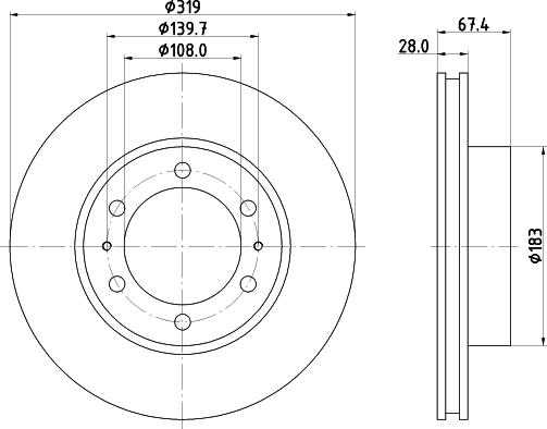 HELLA 8DD 355 126-771 - Тормозной диск unicars.by