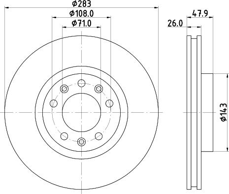 HELLA 8DD 355 120-481 - Тормозной диск unicars.by