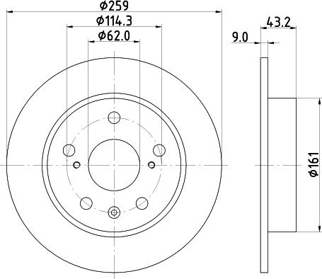 HELLA 8DD 355 120-531 - Тормозной диск unicars.by