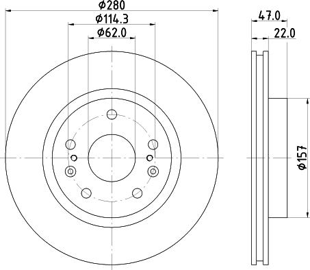 HELLA 8DD 355 120-521 - Тормозной диск unicars.by