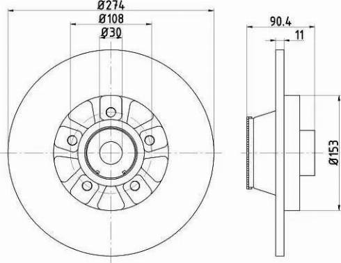 HELLA 8DD 355 120-571 - Тормозной диск unicars.by