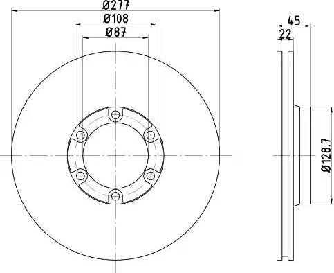 HELLA 8DD 355 120-001 - Тормозной диск unicars.by