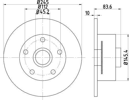 HELLA 8DD 355 120-152 - Тормозной диск unicars.by