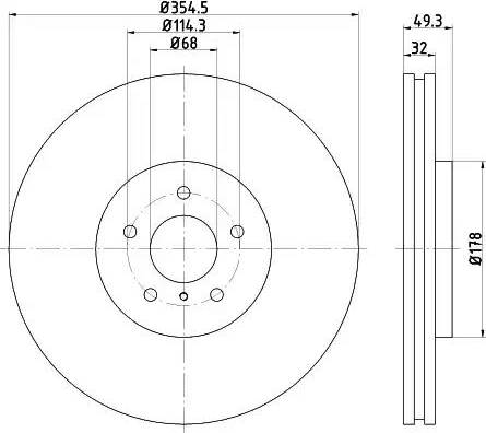 HELLA 8DD 355 120-391 - Тормозной диск unicars.by