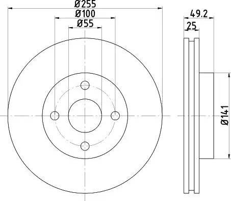 HELLA 8DD 355 120-261 - Тормозной диск unicars.by