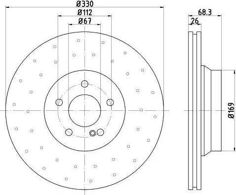 HELLA 8DD 355 121-681 - Тормозной диск unicars.by