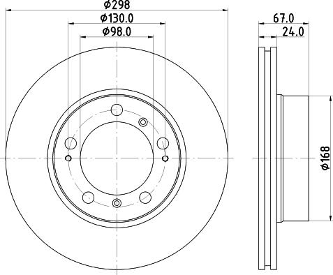 HELLA 8DD 355 121-842 - Тормозной диск unicars.by