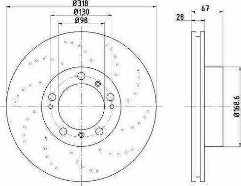 HELLA 8DD 355 121-881 - Тормозной диск unicars.by