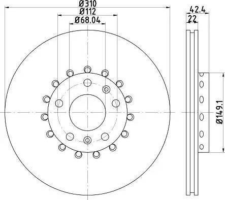 HELLA 8DD 355 121-751 - Тормозной диск unicars.by