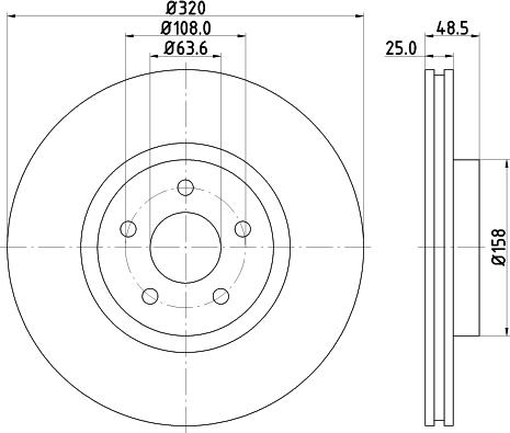 HELLA 8DD 355 128-541 - Тормозной диск unicars.by