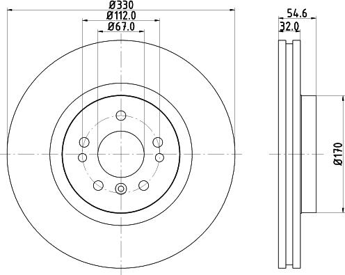 HELLA 8DD 355 128-581 - Тормозной диск unicars.by