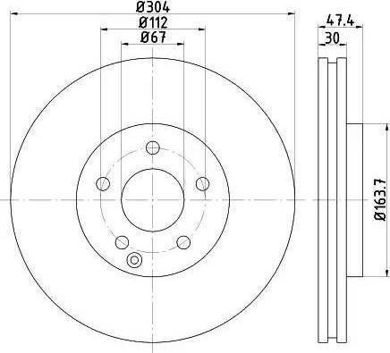 HELLA 8DD 355 121-191 - Тормозной диск unicars.by