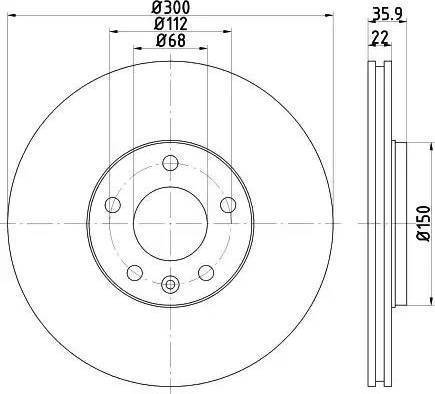 HELLA 8DD 355 111-831 - Тормозной диск unicars.by