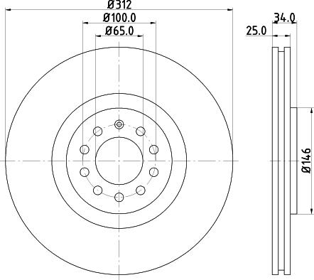 HELLA 8DD 355 123-941 - Тормозной диск unicars.by