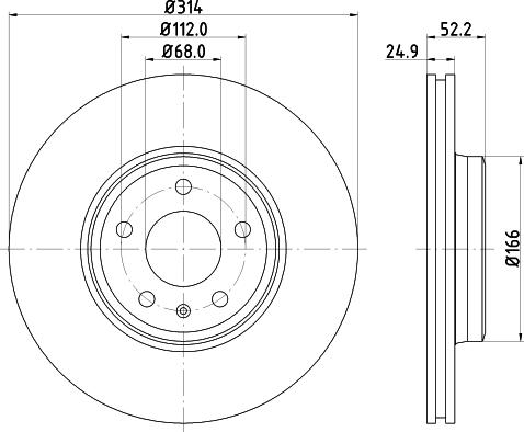 HELLA 8DD 355 123-931 - Тормозной диск unicars.by