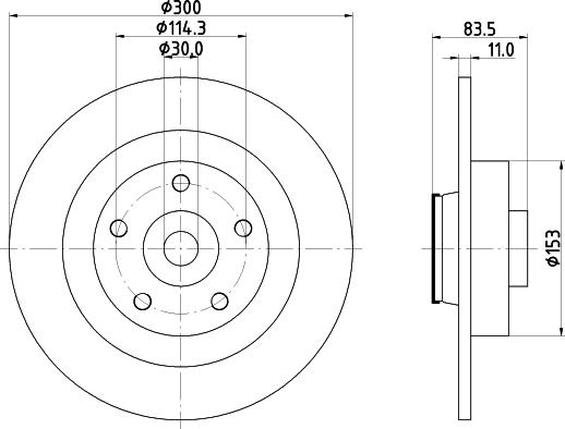 HELLA 8DD 355 123-401 - Тормозной диск unicars.by