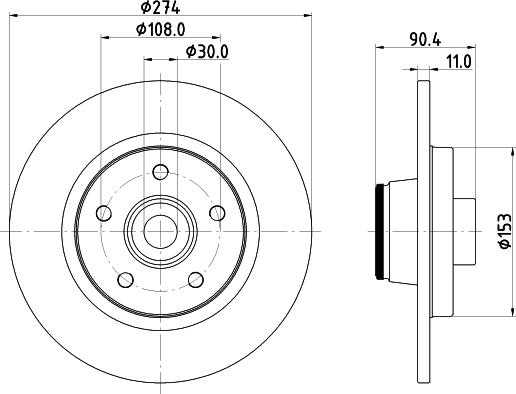 HELLA 8DD 355 123-421 - Тормозной диск unicars.by