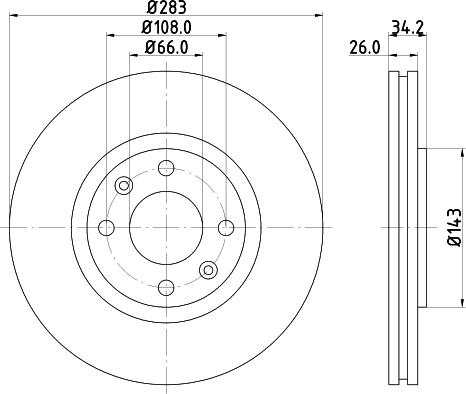 HELLA 8DD 355 123-561 - Тормозной диск unicars.by