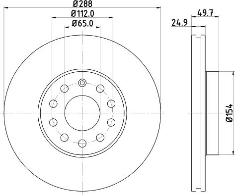 HELLA 8DD 355 123-531 - Тормозной диск unicars.by