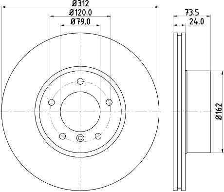 HELLA 8DD 355 123-661 - Тормозной диск unicars.by