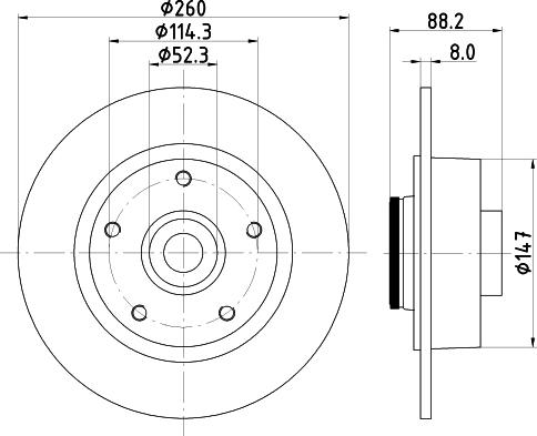 HELLA 8DD 355 123-341 - Тормозной диск unicars.by