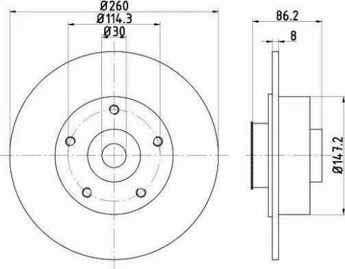 HELLA 8DD 355 120-081 - Тормозной диск unicars.by