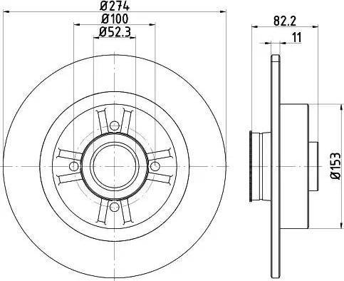 HELLA 8DD 355 116-861 - Тормозной диск unicars.by