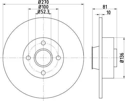 HELLA 8DD 355 113-491 - Тормозной диск unicars.by