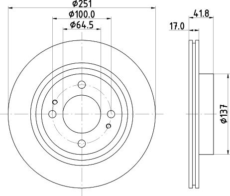 HELLA 8DD 355 122-991 - Тормозной диск unicars.by