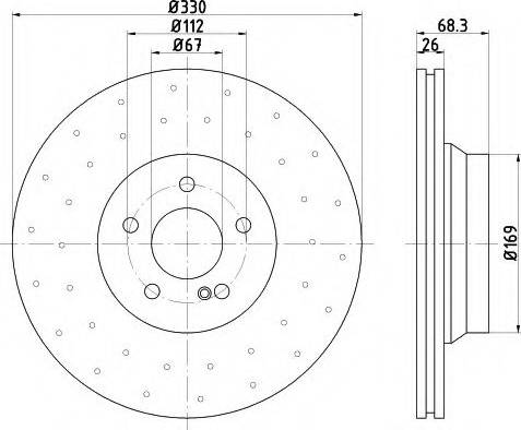 HELLA 8DD 355 122-572 - Тормозной диск unicars.by