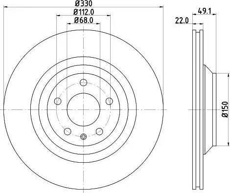 HELLA 8DD 355 122-031 - Тормозной диск unicars.by