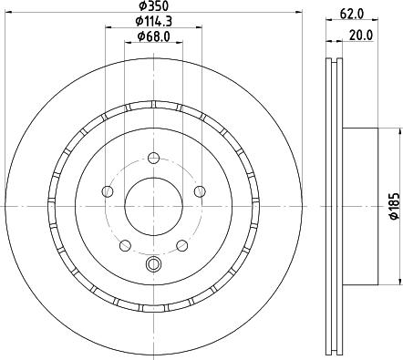 HELLA 8DD 355 122-261 - Тормозной диск unicars.by